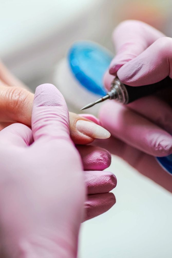 Advanced Russian Manicure e-file work in studio